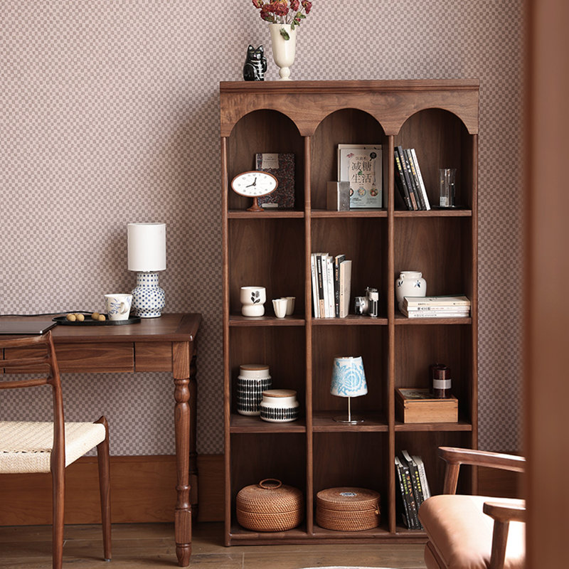 Retro-style open bookcase