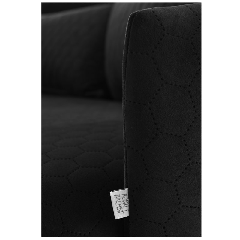 Emi 2 Seater Loveseat, Black