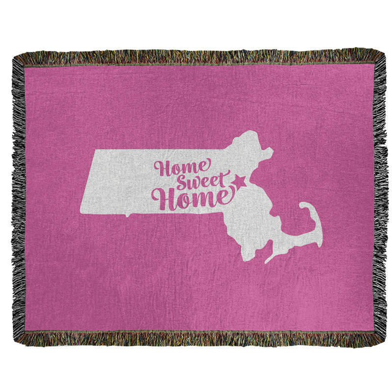 Jeté en coton tissé à la maison boston, l 37 po x L 52 po, Rose