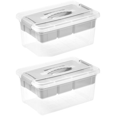 Henri Set of 2 Organiser Box - Nordic Grey