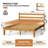 Mid-Century Solid Wood Platform Bed with Headboard, Modern Bed Frame with Quiet & Sturdy Support - No Box Spring Needed-738276619-742934056