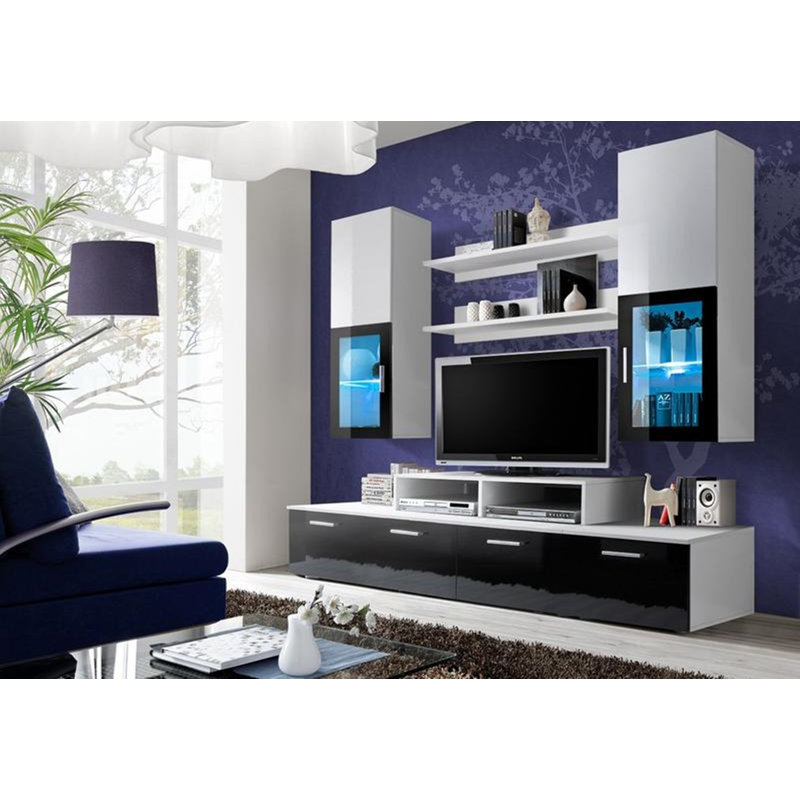 Austwell Unfinished Floating Entertainment Centre for TVs up to 49", Black/White