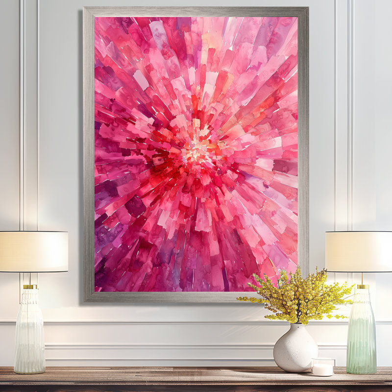 Olivianna - Abstract Canvas Prints, Single Picture Framed Print, Silver, 32" H x 24" W