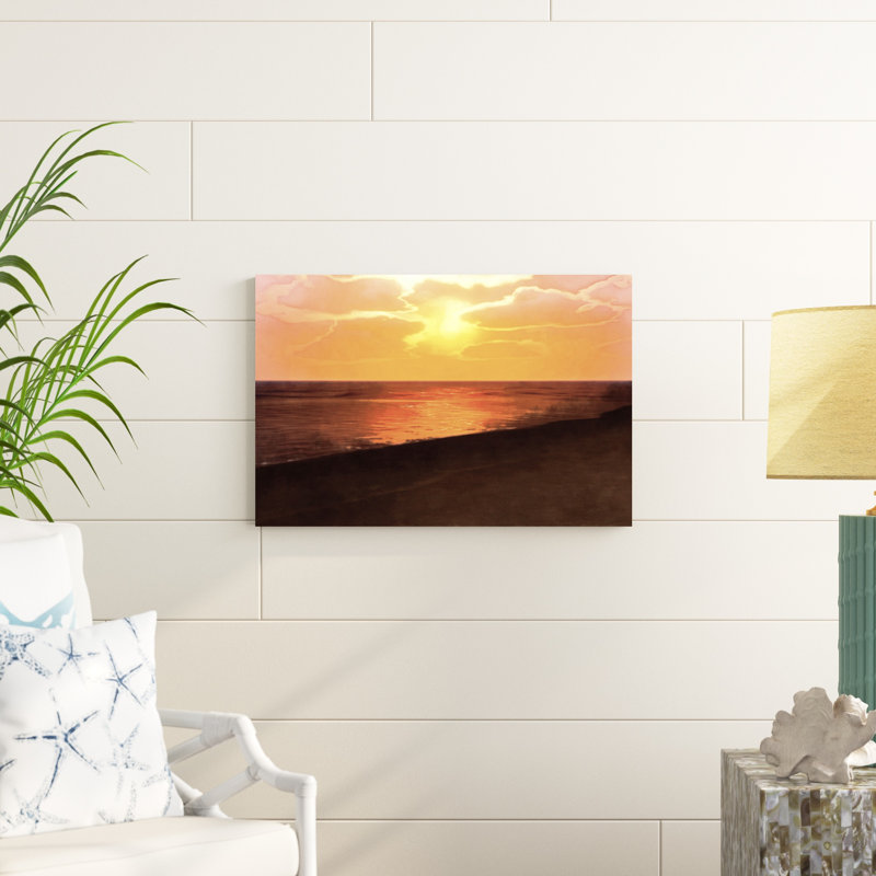 Coucher de soleil et rêves IV, H 20 po x l 30 po x P 1,25 po