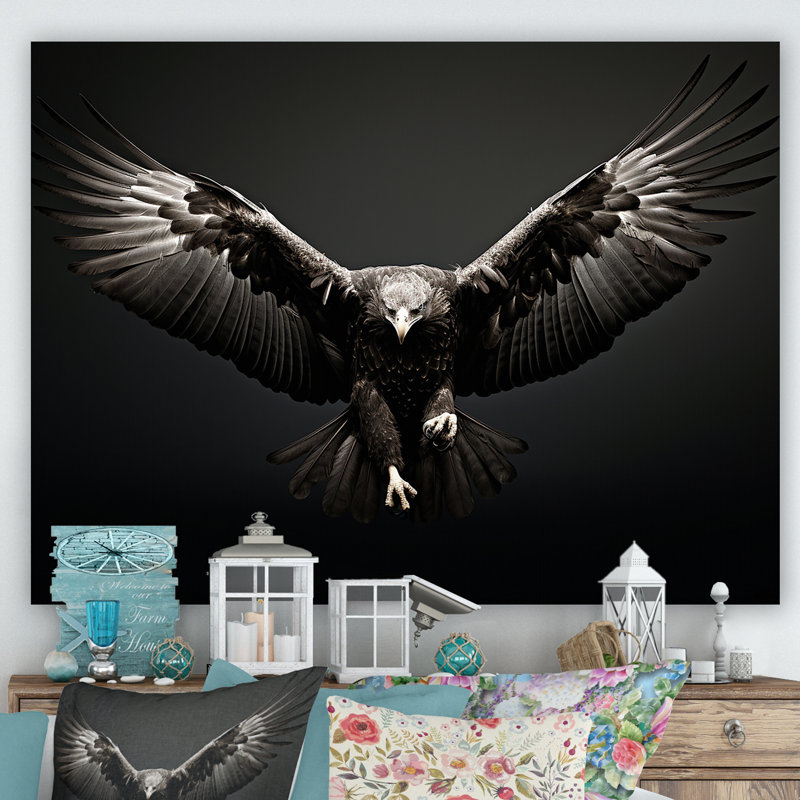 «Bold Eagle Power Hunter II», impressions encadrées, H 12 po x l 20 po x P 1 po, Toile tendue