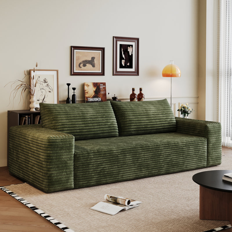 Canapé Comfy, 25.22" H x 70.92" W x 35.46" D, Green