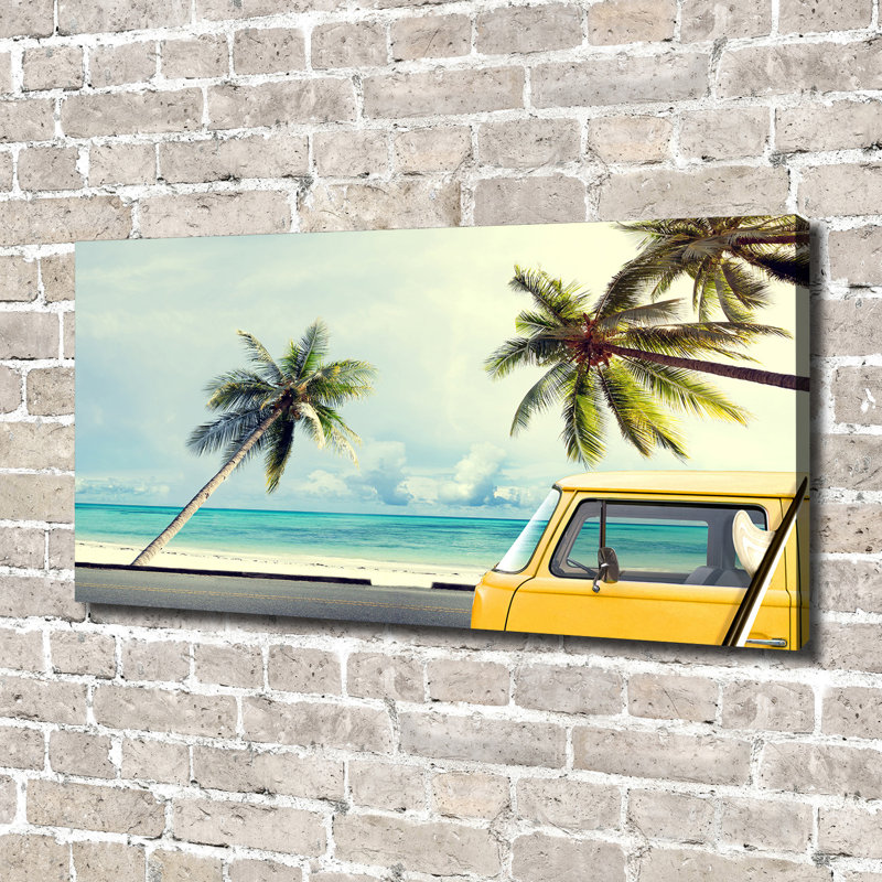 Van beach 1 Piece Wall Art, 70cm H x 140cm W x 2cm D, Canvas