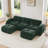 U-shaped Boneless Sofa,Tufted Design,32D High Density Sponge,Bottom Anti-Slip Design,No Assembly Required Bottom,Free Combination,Movable Ottomans For Study And Home Theater-976227149-976227147