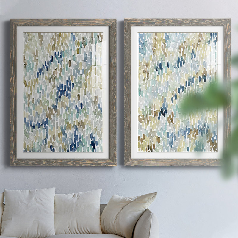 Impression encadrée River Wavelet, H 43,5 po x l 31,5 po x P 1 po, Cadre en papier gris