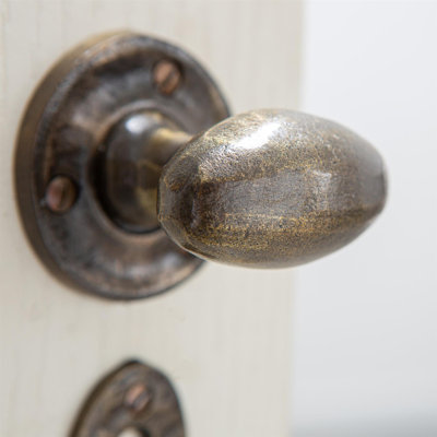 Hammer & Tongs - Oval Rim & Mortice Door Knob - W60mm - Raw
