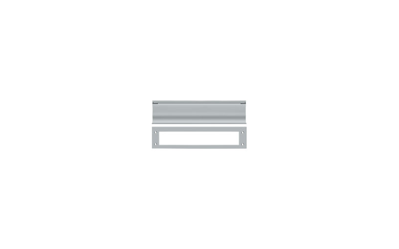 13" x 3" Brass Mail Slot, Brushed Chrome
