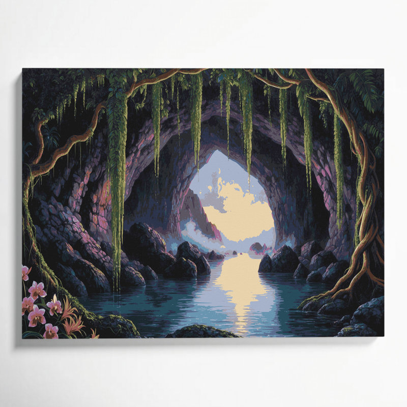 Toile grise hawaïenne, H 20 po x l 24 po