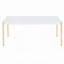 Table basse rectangulaire blanche et dorée