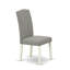Chaises de salle à manger Parson - Ensemble de 2 chaises rembourrées cloutées en lin Shitake foncé, blanc lin-191663943-246396208