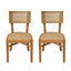 Netro Acacia Wood Dining Chair With Wicker