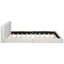 Grand lit rembourré en velours beige, structure solide et stable pour une chambre à coucher de longue durée et paisible, plateforme offrant un sommeil élégant-868125979