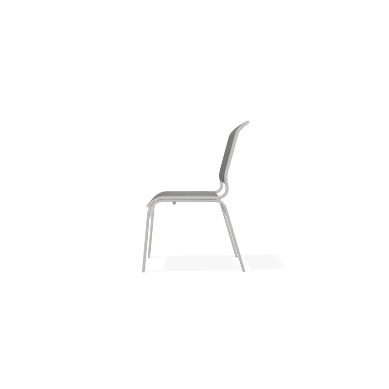 Aruba II Outdoor Dining Chair, Alloy Sunbrella®, Warm Gray