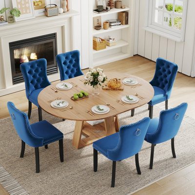 Ensemble de salle à manger rectangulaire extensible pour 4-6, table de cuisine moderne Mid-Century et chaises avec fauteuil capitonné en velours pour la salle à manger, petit espace, appartement