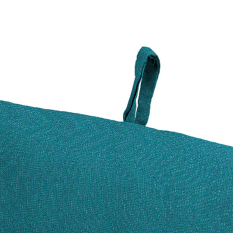 22" x 44" Outdoor Chair Cushion with Ties and Loop, Spectrum Peacock