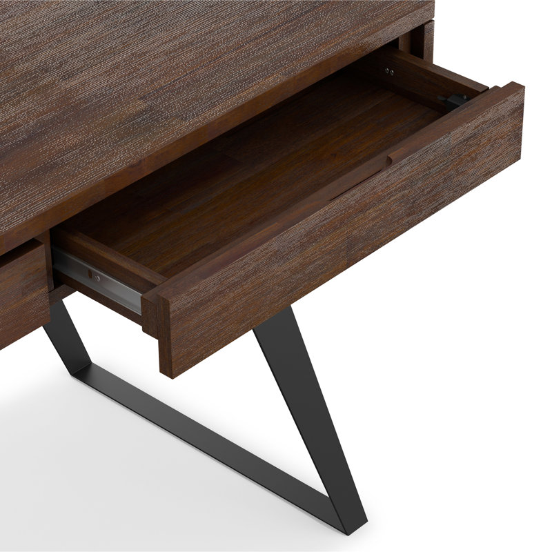 Lowry - Large Desk - Distressed Charcoal Brown