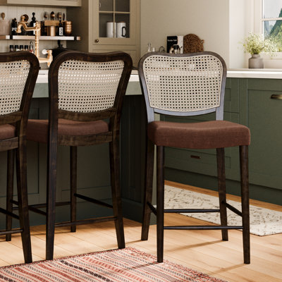 Maven Lane Vera Counter Stool with Fabric Upholstery