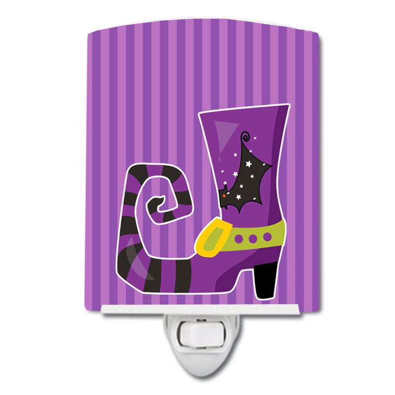 Halloween Witch's Shoe Ceramic Night Light