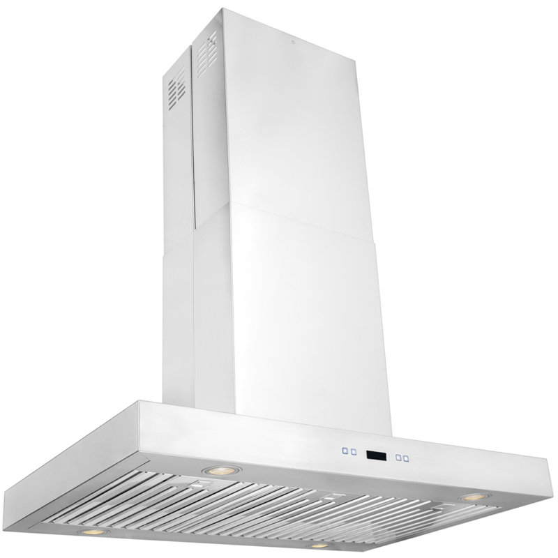 Cavaliere 36 " W Stainless Steel 900 CFM Ducted (Vented) Island Range Hood with Baffle Filter
