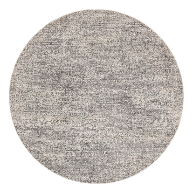 Kater Gray/White Area Rug, Round 10'