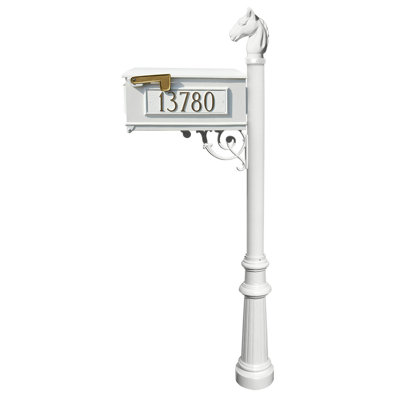Lewiston Aluminum Post Mounted Mailbox