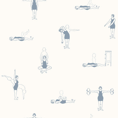 Swim Exercise 33' L x 20.5" W  Wallpaper Roll