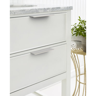 Streamline II 5 inch (127mm) Length Satin Nickel Cabinet Edge Pull - 25 Pack