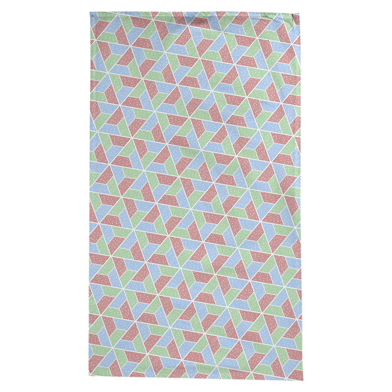 Nappe trapézoïdale Leffel, Vert / Rouge / Bleu