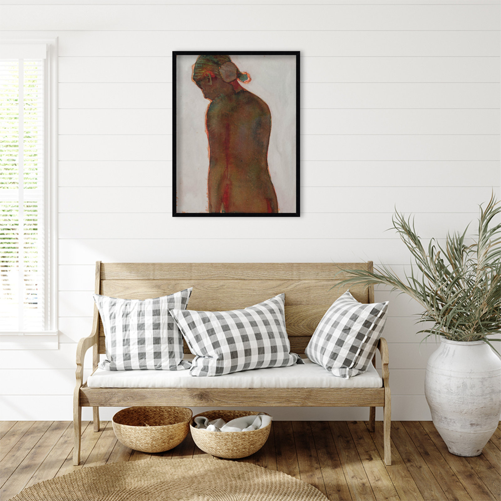 Figure Print by Dean Graham, Black Framed, 33" H x 26" W