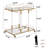 Kibwe Metal & Acrylic Bar Cart with Glass Shelves and Stemware Rack-86753812
