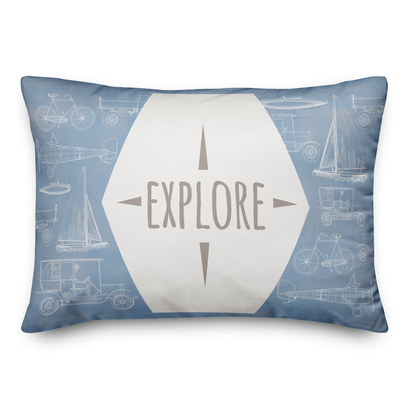  Boys Explore Lumbar Pillow