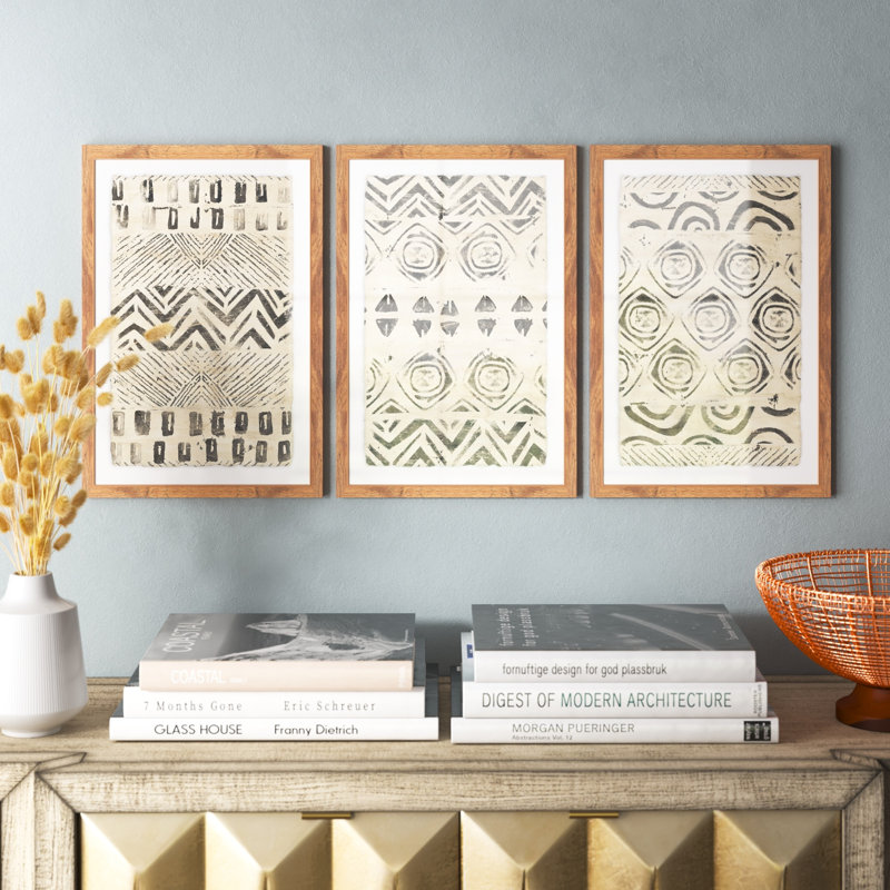" Pattern Bazaar Triptych " by Marmont Hill 3 - Pieces, 18" H x 12" W