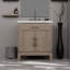 Meuble-lavabo simple avec plateau en marbre de culture-549293139