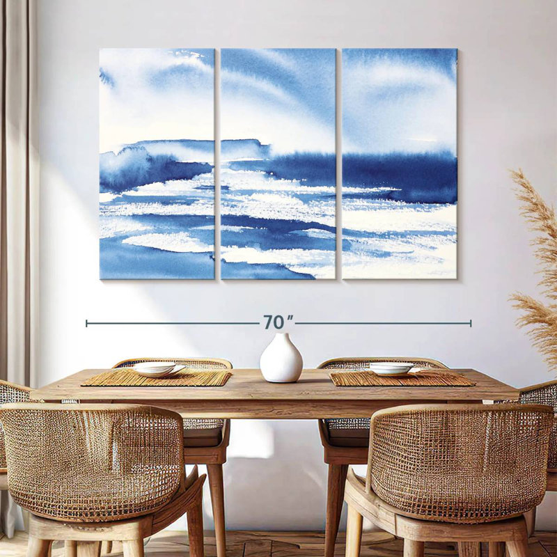 Avery Ocean Blue I, 42" H x 65" W