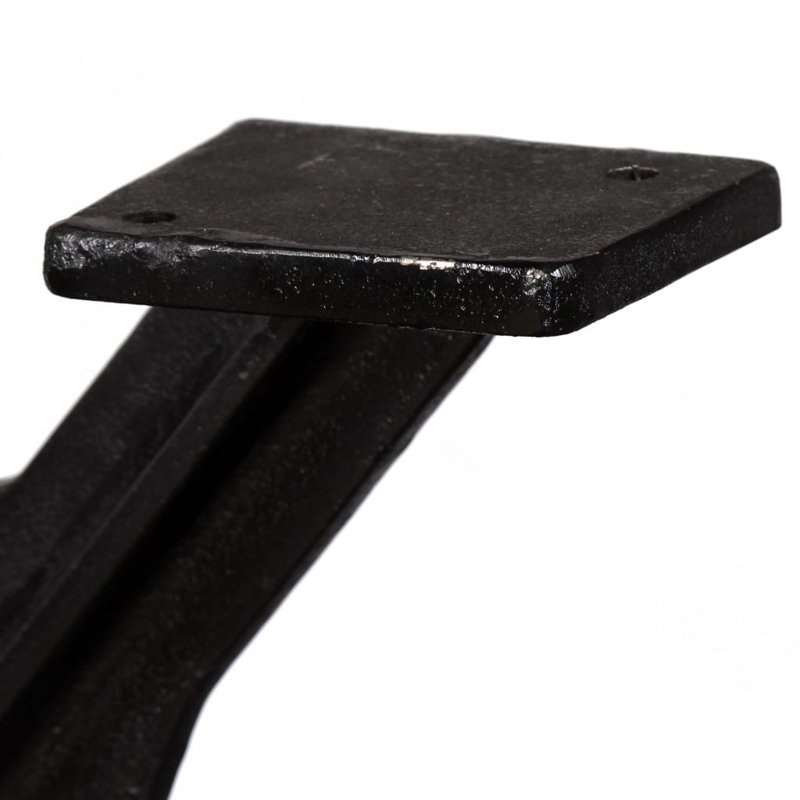Dining Table Legs O-Frame Cast Iron, 27.95" H x 27.95" W
