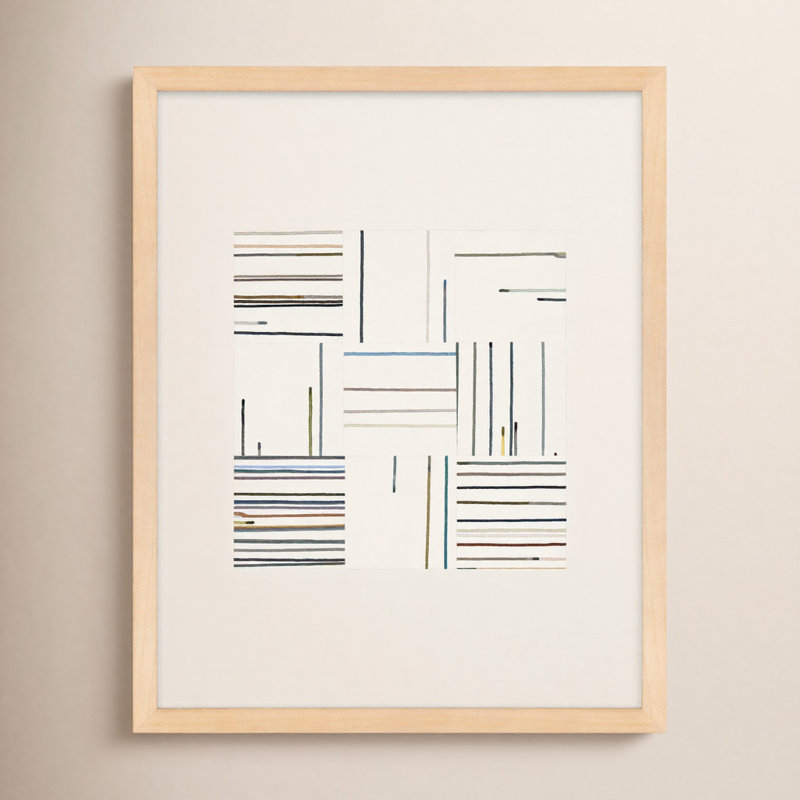 Drips III Painting by Beth James, 38" H x 30" W x 1.25" D, Maple Framed