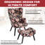 Kade Upholstered Linen Armchair With Footstool-1420004867