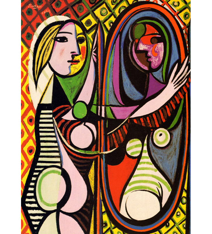 Girl Before a Mirror, 24" H x 17" W