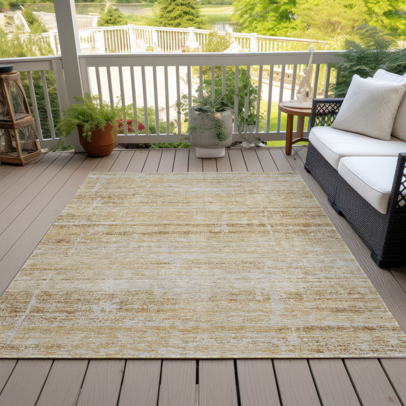 Lummus Washable Abstract Indoor / Outdoor Rug, Rectangle 9' x 12'