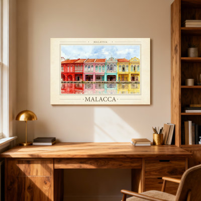 Scenic & Cityscapes Colorful Colonial Buildings Reflecting In Water
