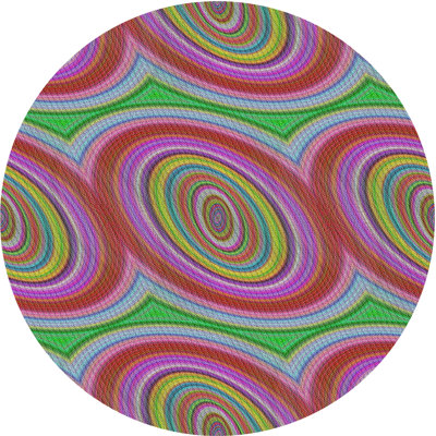 Tapis abstrait rose / vert