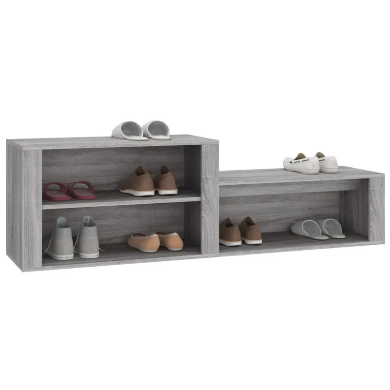 9 Pair Shoe Rack, Grey Sonoma