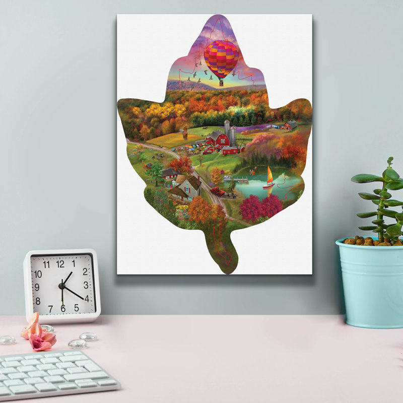 «Fall Valley» par Bigelow, illustrations sur toile, H 16 po x l 12 po x P 0,75 po