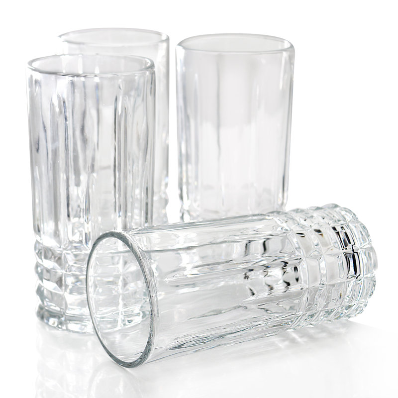 Ensemble de verres en verre transparent de 12,2 onces Martha Stewart Everyday Calista