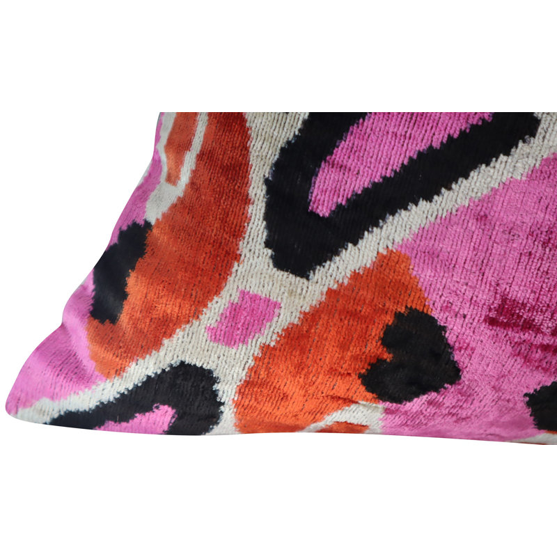 Velvet Rectangular Pillow Cover & Insert, Orange Geometric Shapes