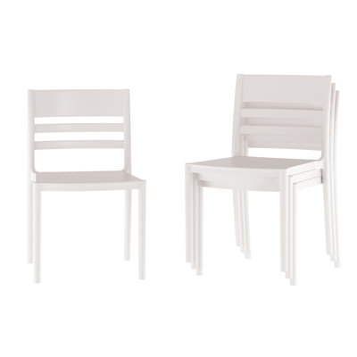 Commercial All-Weather Resin Stack Chair With Slatted Backrest